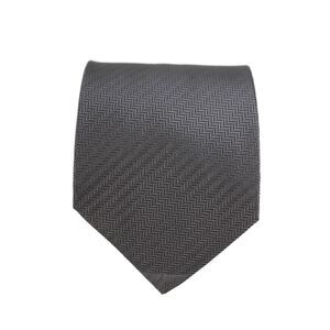 Designer Mens Striped Print Classic Neck Tie Brown